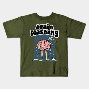 Brain washing t shirt Kids T-Shirt